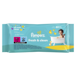 Пелюшки та серветки - Вологі серветки Pampers Свіжість та чистота 80 шт (8001841077598)