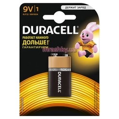 Батарейки - Батарейка алкалиновая Duracell Basic 9V 6LR61 1 шт (81427280)