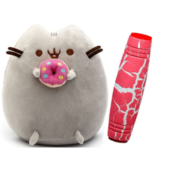 Подушки - Комплект М'яка іграшка кіт з пончиком Pusheen cat та Антистрес іграшка Mokuru (vol-727)