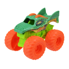 Автомодели - Автомодель Monster Jam 1:72 салатовая с оранжевыми колесами (6071187/3)