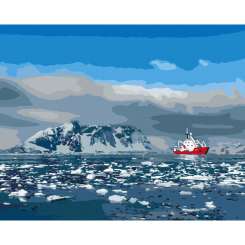 Товары для рисования - Картина по номерам Brushme Ледокол Ноосфера среди Южного океана Ян Бахмат 40 х 50 см (BS54266)