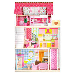 Мебель и домики - Кукольный домик Ecotoys Малиновая резиденция (4120)