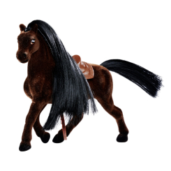 Фигурки животных - Игровая фигурка лошади Маленькая лошадь с расческой темно-коричневая (4322622/4)