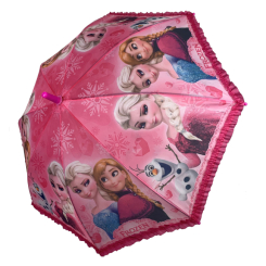 Зонты и дождевики - Детский зонт-трость с принцессами и оборкамиPaolo Rossi  малиновый  011-2
