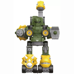 Конструктори з унікальними деталями -  Конструктор Otamanko Машинка-трансформер Динозавр 5 в 1 зелений/жовтий (5320312)