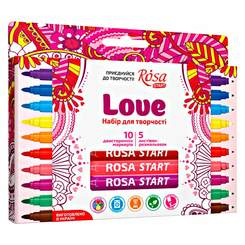 Товари для малювання - Набір двосторонніх маркерів з листівками Love Rosa Start (N0002601) (N0002601      )