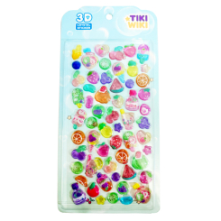 Наборы для творчества - Набор 3D-наклеек Tiki Wiki Crystal Тики фрукты S2 (25ESE009-09)