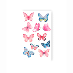 Косметика - Набор тату для тела Tattooshka Акварельные бабочки (L-77)