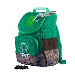 Рюкзаки та сумки - Рюкзак Pixie Crew Minecraft Boom з пікселями зелений (PXB-22-35)