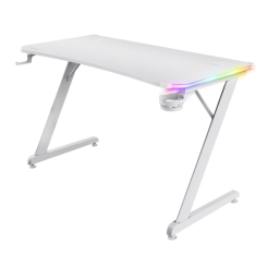 Меблі для геймерів - Стіл Trust GXT 709W Luminus RGB білий (25328_TRUST)
