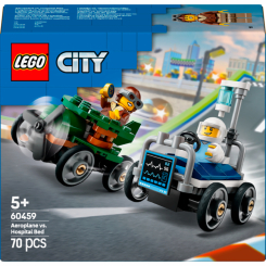 Конструкторы LEGO - Конструктор LEGO City «Самолет против больничной койки» Набор для гонки (60459)