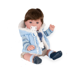 Пупсы - Пупс Munecas De Cuna с коричневыми волосами 45 см (8436587143212)