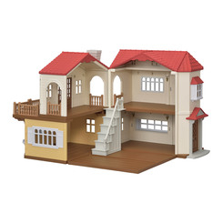 Уцінені іграшки - Уцінка! Набір Sylvanian Families Заміський будинок із червоним дахом зі світлом (5302)