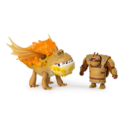Фігурки персонажів - Набір Dragons Як приборкати дракона 3 Дракон Сарделька та вершник Рибоніг (SM66621/6356)