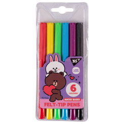 Канцтовары - Фломастеры Yes Line friends 6 цветов (650541) Канцтовары - Фломастеры Yes Line friends 6 цветов (650541)