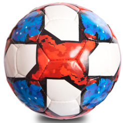 Спортивні активні ігри - М'яч футбольний planeta-sport №5 PU FB-0711 Білий-синій-червоний