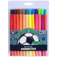 Канцтовары - ​Фломастеры Yes Football 24 цвета (650602)