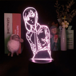 Ночники, проекторы - Настольный светильник-ночник Fan Girl Макима Человек Бензопила 16 цветов USB (17102)