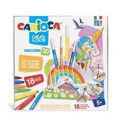 Набори для творчості - Набір для творчості Carioca Unicorn 3D підставка (42986)