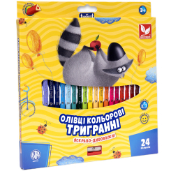 Канцтовары - Карандаши Школярик трехгранные 24 цвета (312110003-UA)