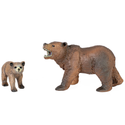 Фигурки животных - Набор фигурок Kids Team Сафари Медведица с детенышем (Q9899-A37/2)