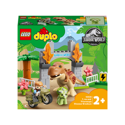 Конструктори LEGO - Конструктор LEGO DUPLO Jurassic World Утеча тиранозавра і трицератопса (10939)