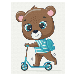 Товари для малювання - Картина за номерами Brushme Ведмедик школярик (KBS7120)