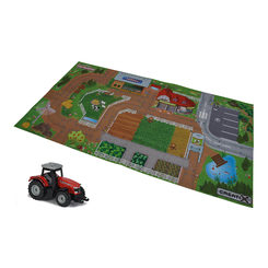 Машинки для малышей - Игровой коврик Majorette Дорога и трактор (2056410/2056410-2 )
