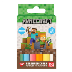 Канцтовари - Крейда кольорова Yes Minecraft 12 штук (400555)