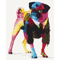 Товари для малювання - Картина за номерами Art Craft Джентельмен мопс 40 х 50 см (11631-AC)
