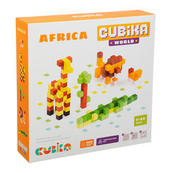 Блокові конструктори - Дерев'яний конструктор Cubika World Африка 200 елементів (15306) (4823056515306)