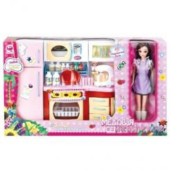 Детские кухни и бытовая техника - Кухня из серии Медовая семья с куклой  (2803S-D/R)