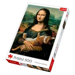 Пазли - Пазли Trefl Мона Ліза та кіт 500 елементів (37294)