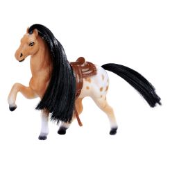 Фігурки тварин - Ігрова фігурка коня Маленький​ кінь з гребінцем світло-коричневий (4322622/2)