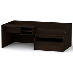 Детская мебель - Кровать-чердак Универсал-3 Компанит Венге темный (hub_c563n3)
