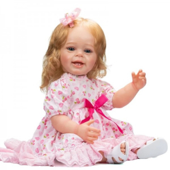 Ляльки - Силіконова колекційна лялька Reborn Doll Дівчинка Єва Вінілова Лялька Висота 55 см (491)