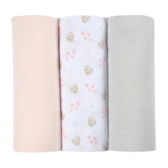 Товары по уходу - Набор пеленок Beaba Лебеди муслиновые (920343) Товары по уходу - Набор пеленок Beaba Лебеди муслиновые (920343)