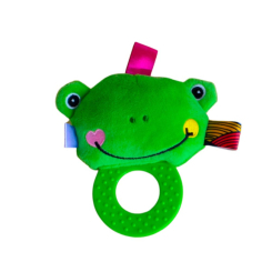 Брязкальця, прорізувачі - Брязкальце Lindo Жабка з прорізувачем (6902170003161)