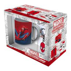 Чашки, стаканы - Подарочный набор ABYstyle Marvel Человек-паук чашка 320 мл брелок и стикеры (ABYPCK116)