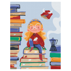 Товари для малювання - Картина за номерами Brushme Книжкова фея (KBS0122) Товари для малювання - Картина за номерами Brushme Книжкова фея (KBS0122)