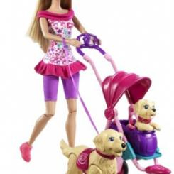 Куклы - Кукла с набором Прогулка со щенками Barbie (Т7197)