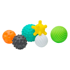 Розвивальні іграшки - Ігровий набір Infantino Яскраві м'ячики текстурні (206688I)