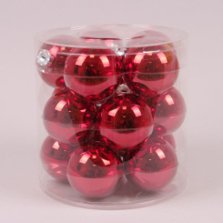 Аксесуари для свят - Кульки скляні Flora D-8 см. 15 шт(44591) (MR35798)