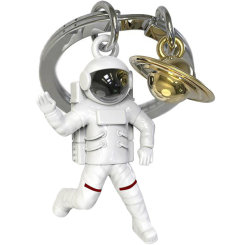 Брелоки - Брелок Metalmorphose Astronaut with Black Screen & Golden Saturn Charm (8000020592977)