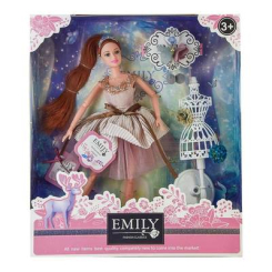Ляльки - Лялька Emily в бежевій сукні з манекеном (QJ087B)