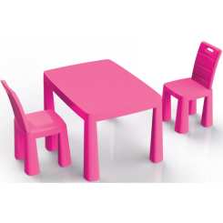 Дитячі меблі - Набір меблів Doloni пластиковий стіл та два стільці (04680/3)