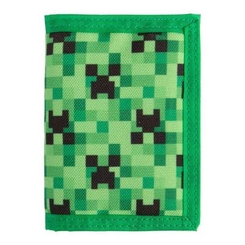 Пеналы и кошельки - Кошелек JINX Minecraft Пиксельная жизнь зеленый на три отделения (JINX-10374)