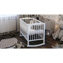 Детская мебель - Кровать детская Дубик-М Колиска на дуге БУК белая (30675107)