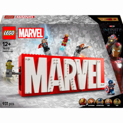 Конструкторы LEGO - Конструктор LEGO Marvel Логотип и минифигурки MARVEL (76313)