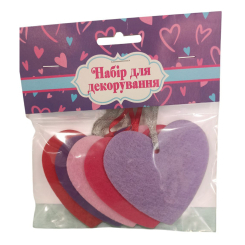 Аксессуары для праздников - Набор для декорирования Apli Krapli Сердца 5 цветов (2251591476011) Аксессуары для праздников - Набор для декорирования Apli Krapli Сердца 5 цветов (2251591476011)